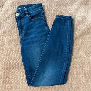 American Eagle Outfitters Women's Deep Blue Skinny Jeans